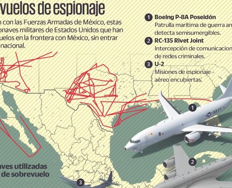 ¡Tensión en el Aire! México detecta 3 sobrevuelos de EU para espiar a Cárteles