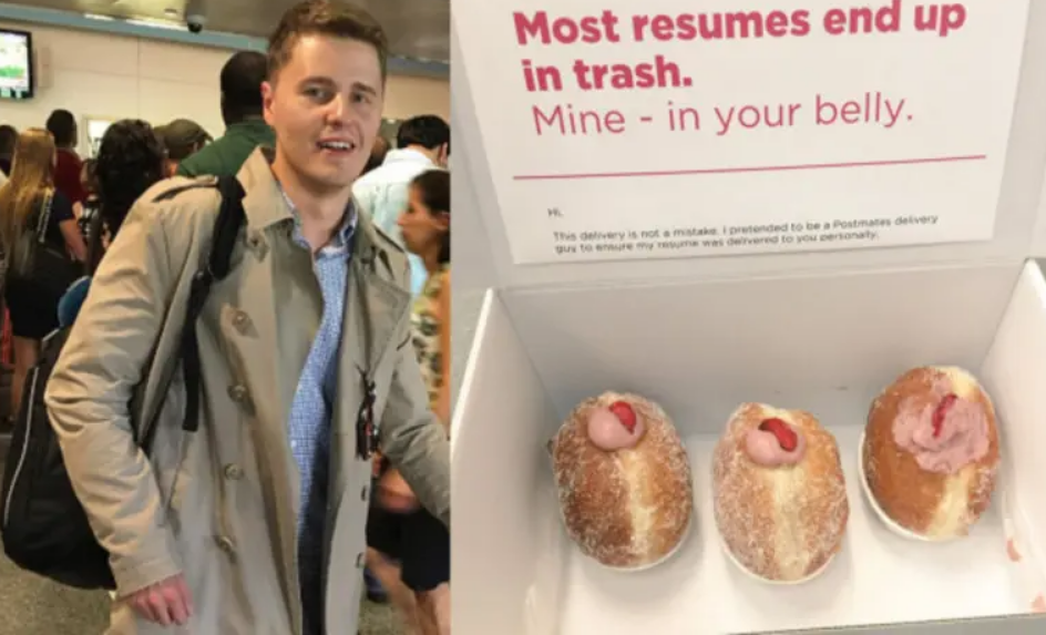 Jóven entrega su curriculum con donas y recibe varias ofertas por pensar diferente
