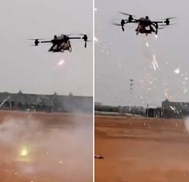 Un perro robot y un dron se enfrentan en un combate que parece de película