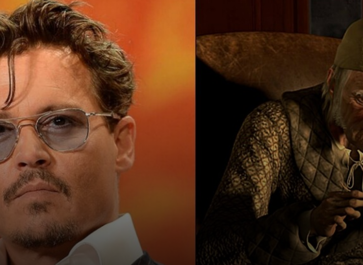 Johnny Depp como "Ebenezer Scrooge" en una versión de "Cuentos de Navidad"