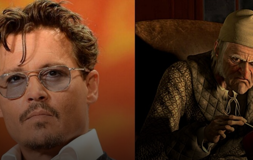 Johnny Depp como "Ebenezer Scrooge" en una versión de "Cuentos de Navidad"