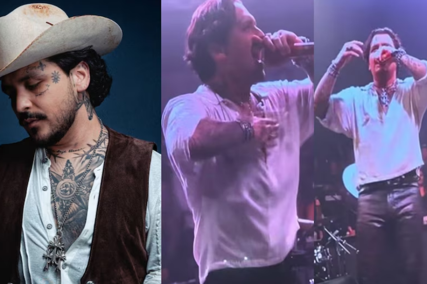 Nodal aparece borracho en concierto de Monterrey y aprovecha a tirarle a su ex