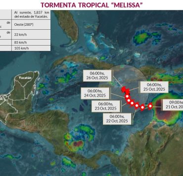 Alerta en curso: Gobierno del Estado monitorea trayectoria de la tormenta tropical Melissa