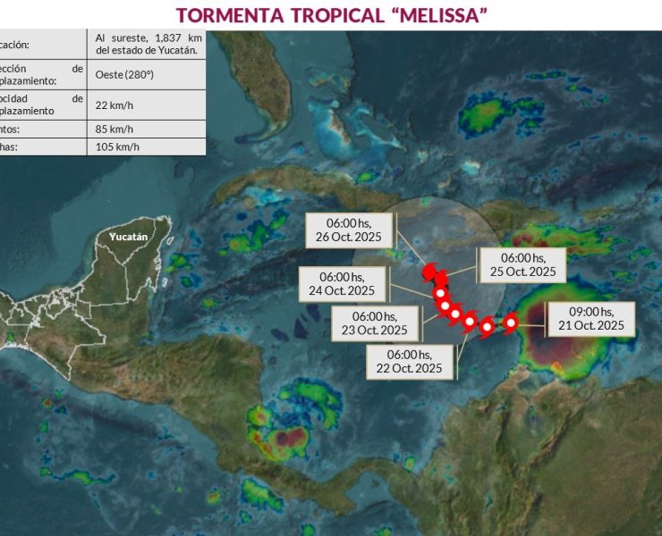 Alerta en curso: Gobierno del Estado monitorea trayectoria de la tormenta tropical Melissa