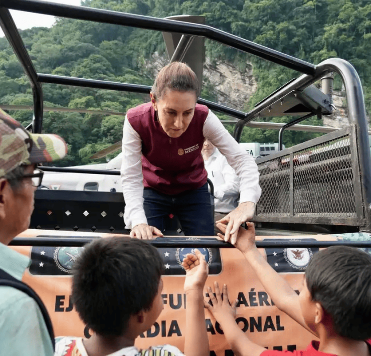 Sheinbaum supervisó en Huehuetla