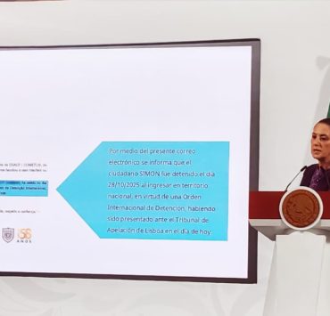 Sheinbaum confirma con documento oficial la detención de Simón Levy en Portugal y descarta persecución política