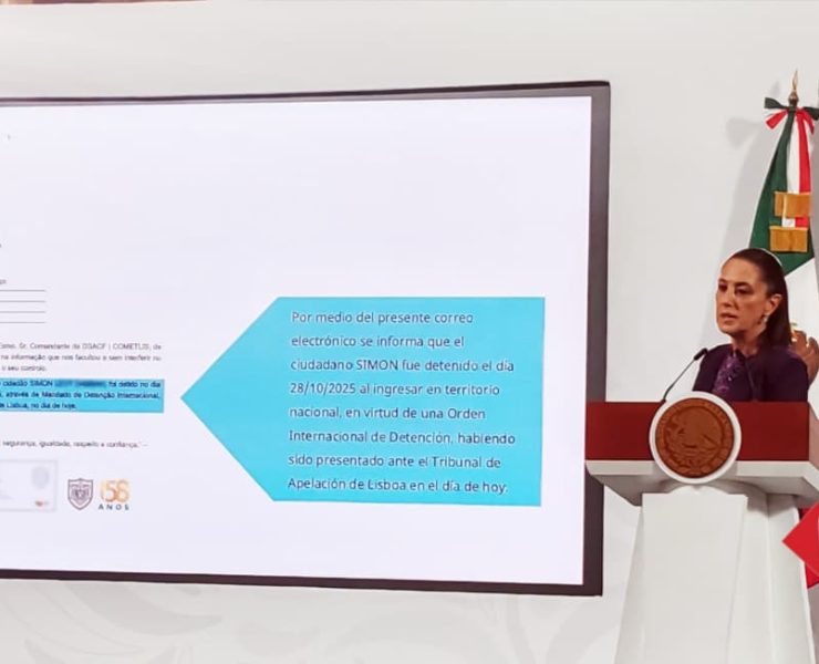 Sheinbaum confirma con documento oficial la detención de Simón Levy en Portugal y descarta persecución política