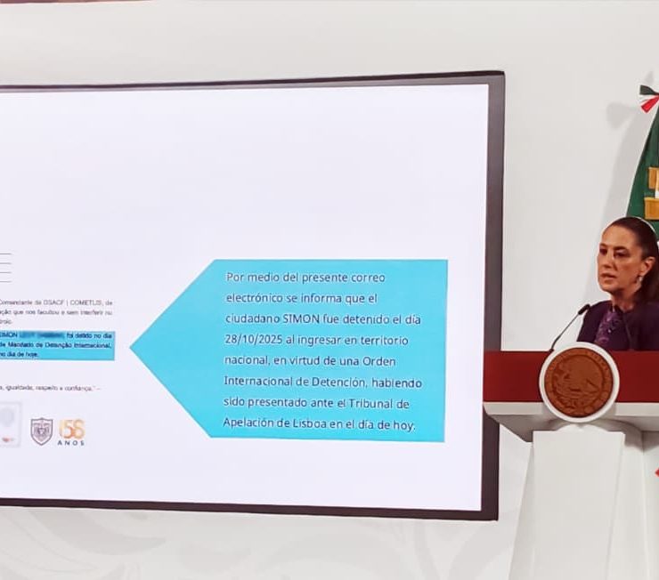 Sheinbaum confirma con documento oficial la detención de Simón Levy en Portugal y descarta persecución política