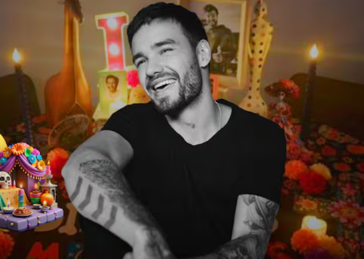 Hermana de Liam Payne pone ofrenda de Día de Muertos