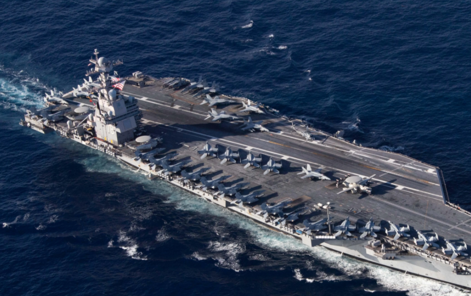 La mayor Maquina de Guerra de EEUU se pone en movimiento, el USS Gerald R. Ford