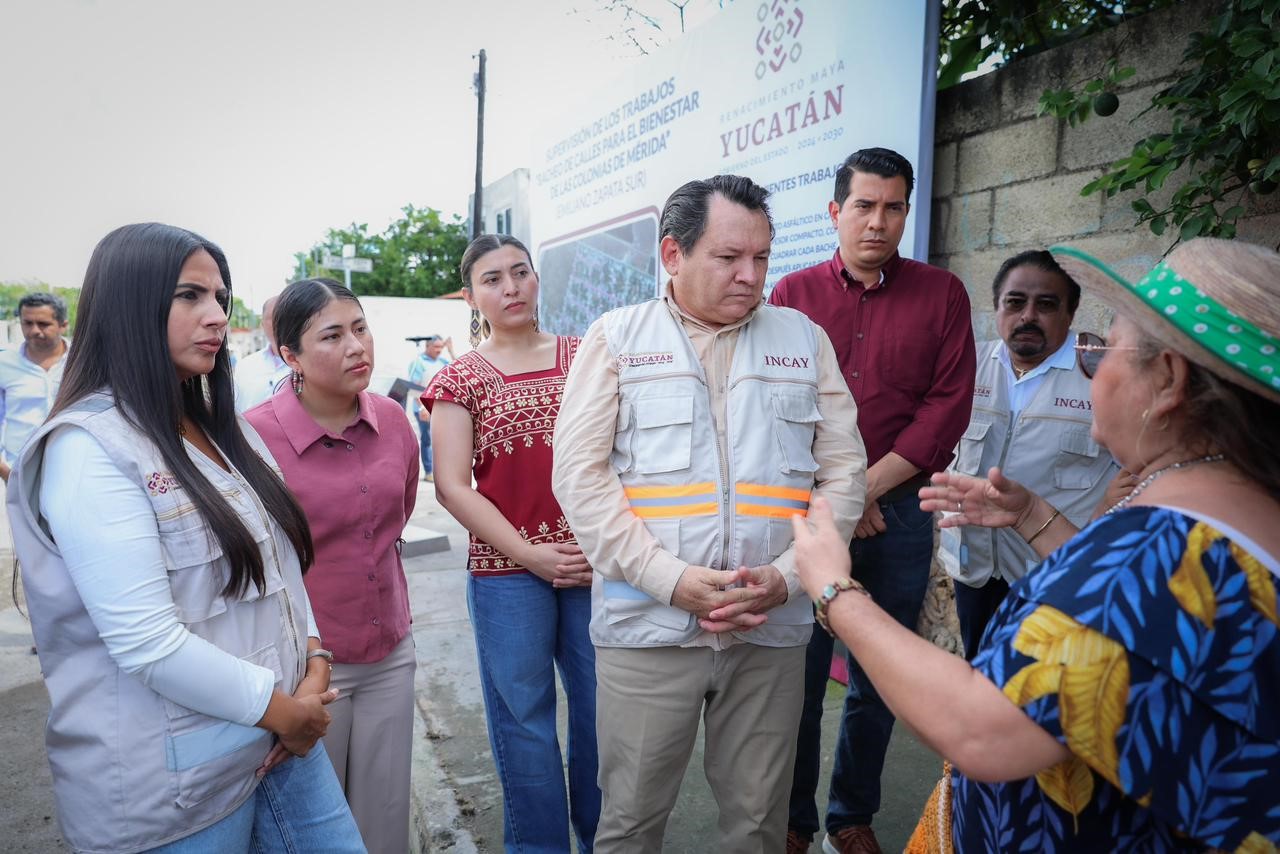 Díaz Mena recorre el sur de Mérida para acelerar mejoras viales y transformar las colonias